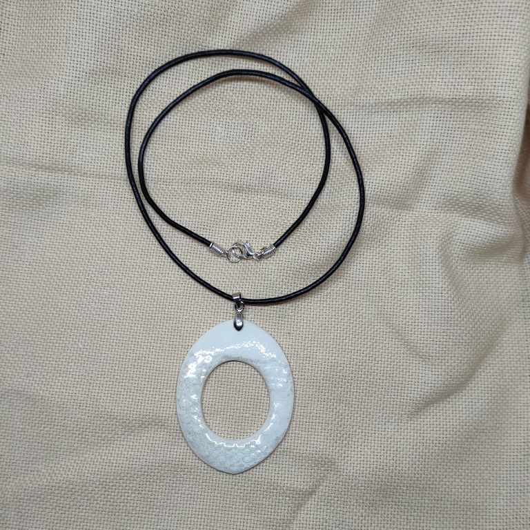 Fotka porcelánový náhrdelník ovál