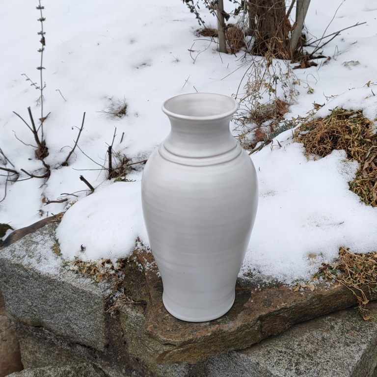 Fotka vysoká váza smetanová